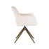 Alia White Chenille Swivel Chair